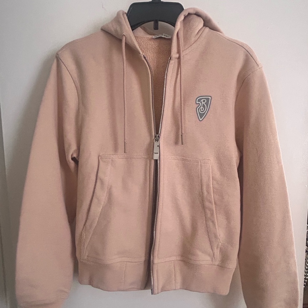 Burberry Light Pink Zip-Up Hoodie